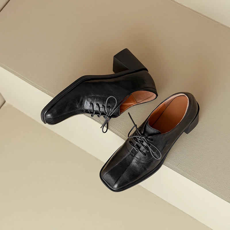 genuine leather lace-up oxford shoes, view 8 - MRSLM