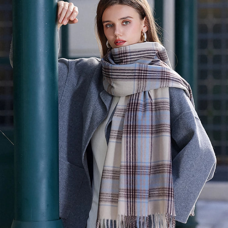 imitation cashmere plaid winter scarf - MRSLM
