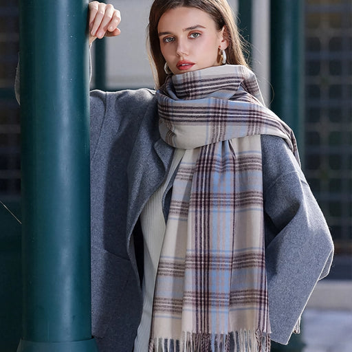 imitation cashmere plaid winter scarf - MRSLM