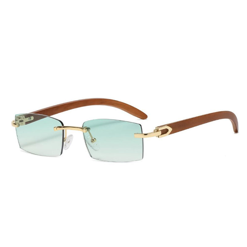 rimless wooden sunglasses, view 9 - MRSLM