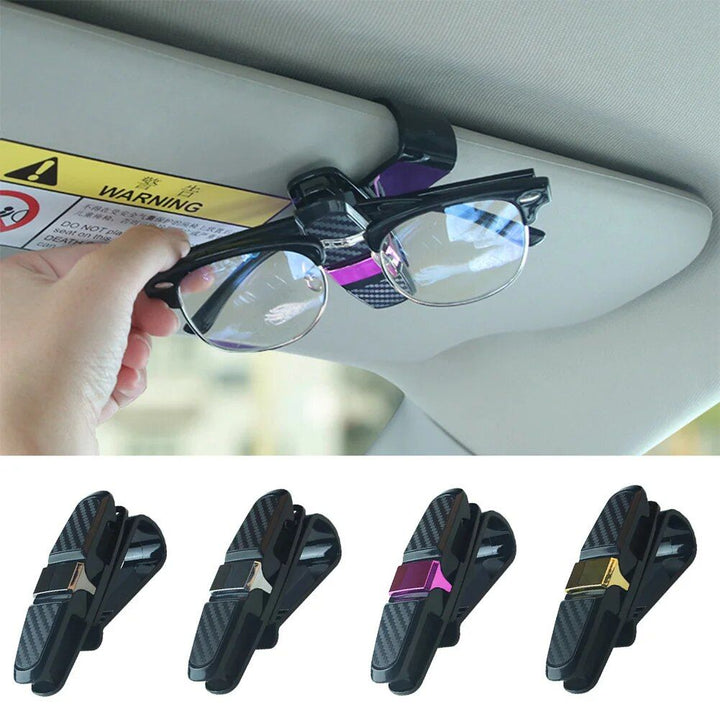 Universal Car Sun Visor Glasses Holder with Card Clip