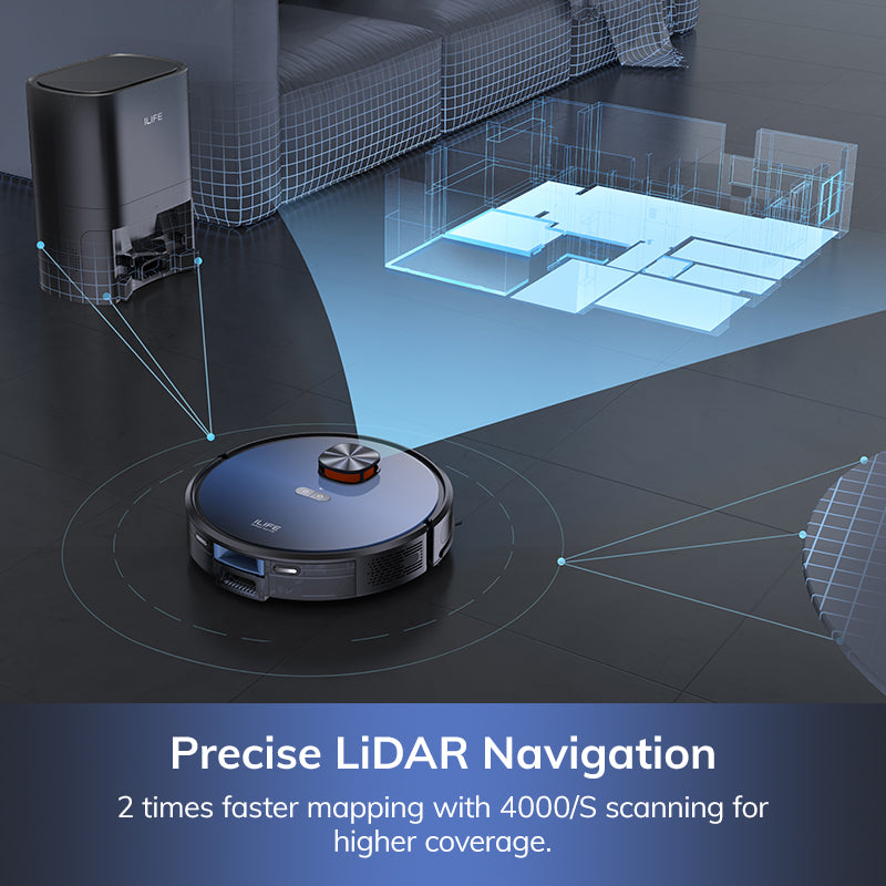 smart robot vacuum cleaner, view 5 - MRSLM