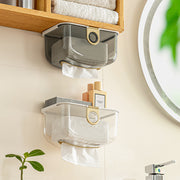 wall-mounted tissue box and storage dispenser, view 6 - MRSLM