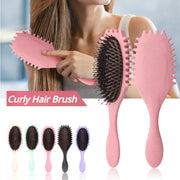 boar bristle curl defining detangling hair brush, view 7 - MRSLM
