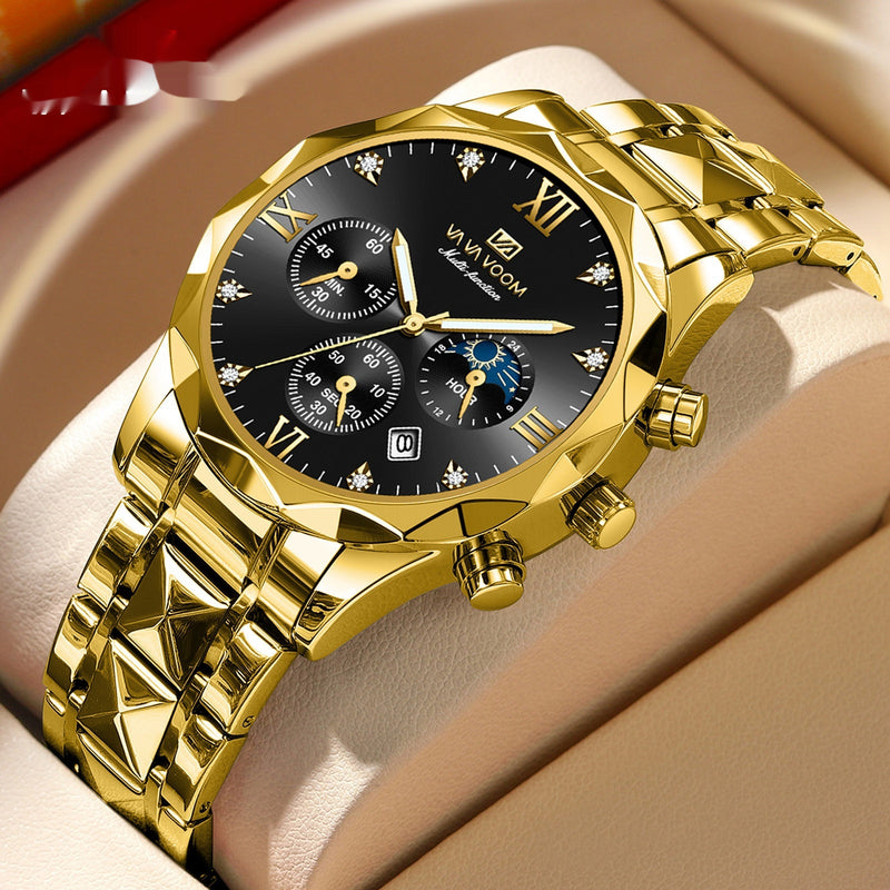 men's double calendar quartz watch, view 15 - MRSLM