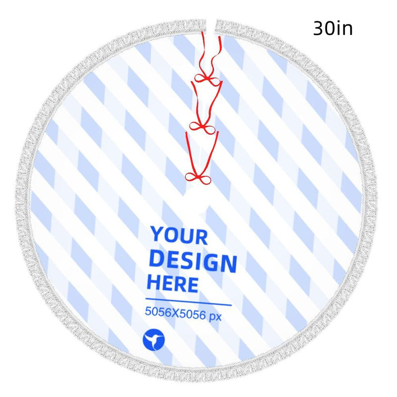 fringed Christmas tree skirt, view 10 - MRSLM