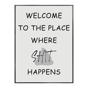 funny bathroom poster canvas print, view 4 - MRSLM