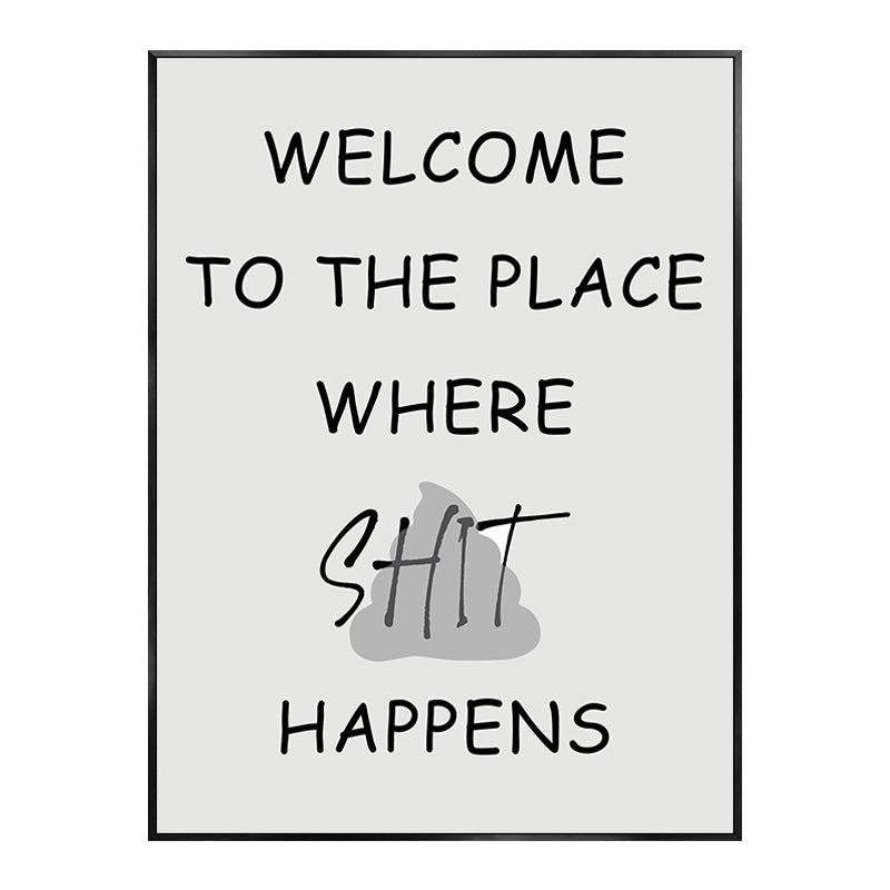 funny bathroom poster canvas print, view 4 - MRSLM