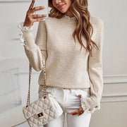 women's lace stitching sweater, view 3 - MRSLM