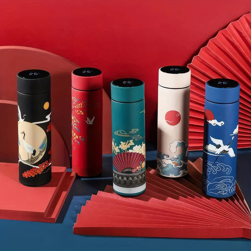 Chinese Style Retro Smart Thermal Water Bottle