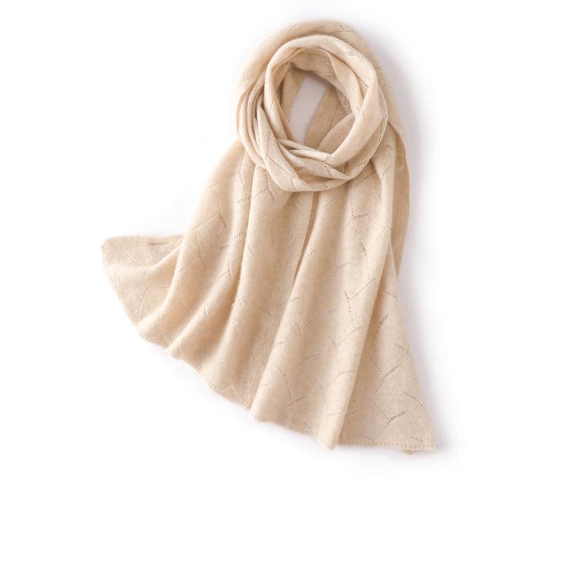 100% goat cashmere knitted scarf, view 5 - MRSLM
