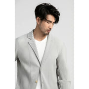 men's slim fit pleated blazer, view 7 - MRSLM