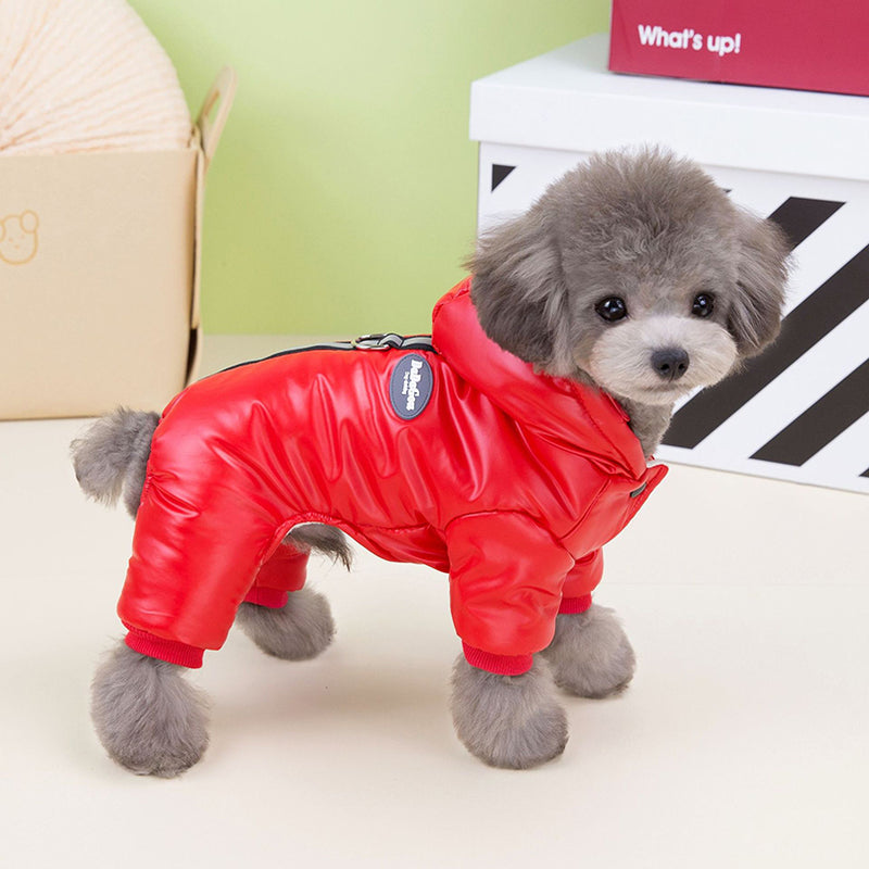 Macacão impermeável acolchoado para cães 