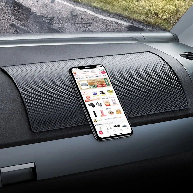 Multi-Size Black Anti-Slip Car Dashboard Sticky Pad for Gadgets & Accessories