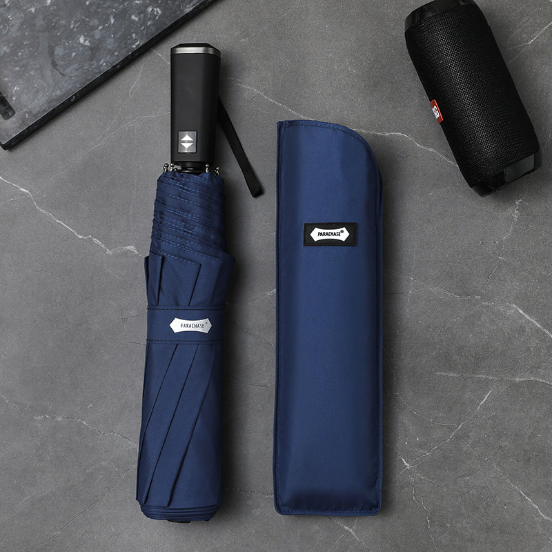 Guarda-chuva de golfe grande, luxuoso, automático e à prova de vento para homens.