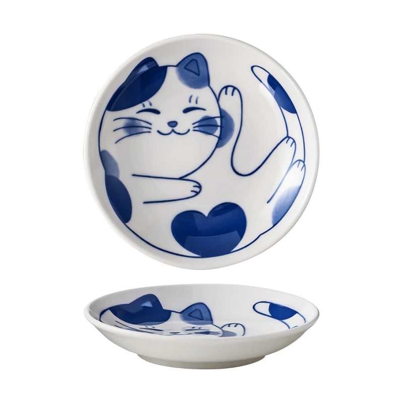 lucky cat ceramic dish, view 10 - MRSLM