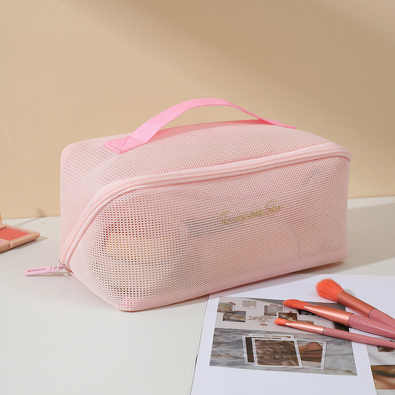 clear mesh travel cosmetic organizer, view 3 - MRSLM