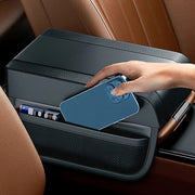 universal black car armrest pad cover, view 5 - MRSLM