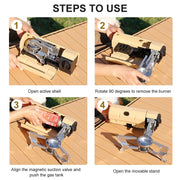 portable folding camping gas stove, view 5 - MRSLM
