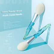 crystal handle powder makeup brush, view 3 - MRSLM