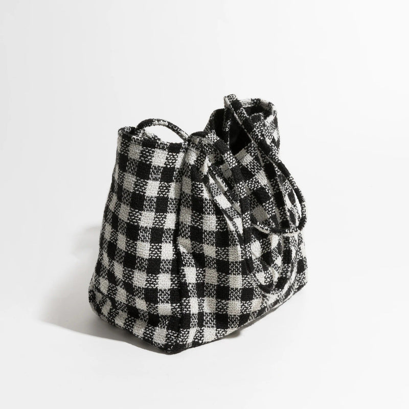 Vintage plaid square shoulder bag, view 6 - MRSLM