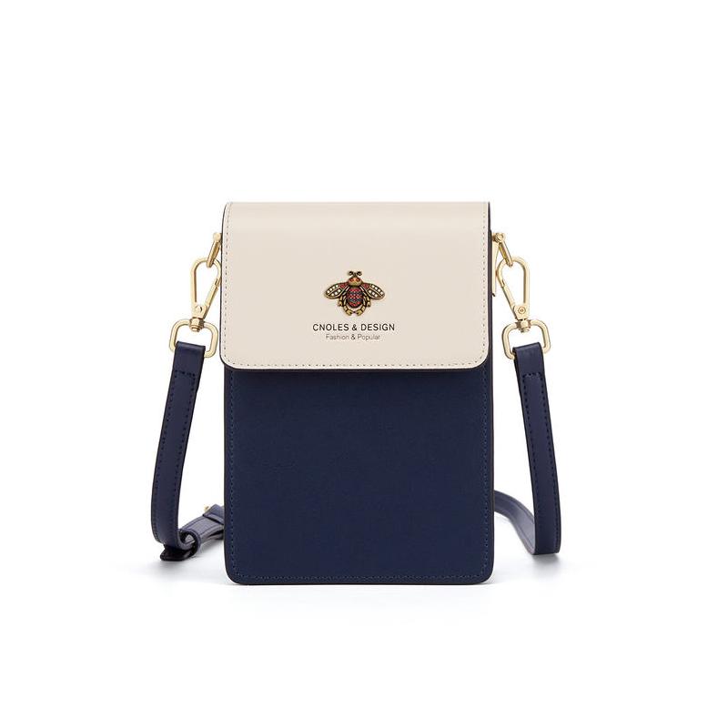 Bolsa feminina de luxo com design de abelha, para usar no ombro ou transversal.