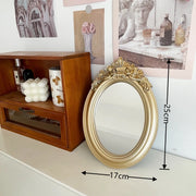 gold carved frame table mirror, view 2 - MRSLM