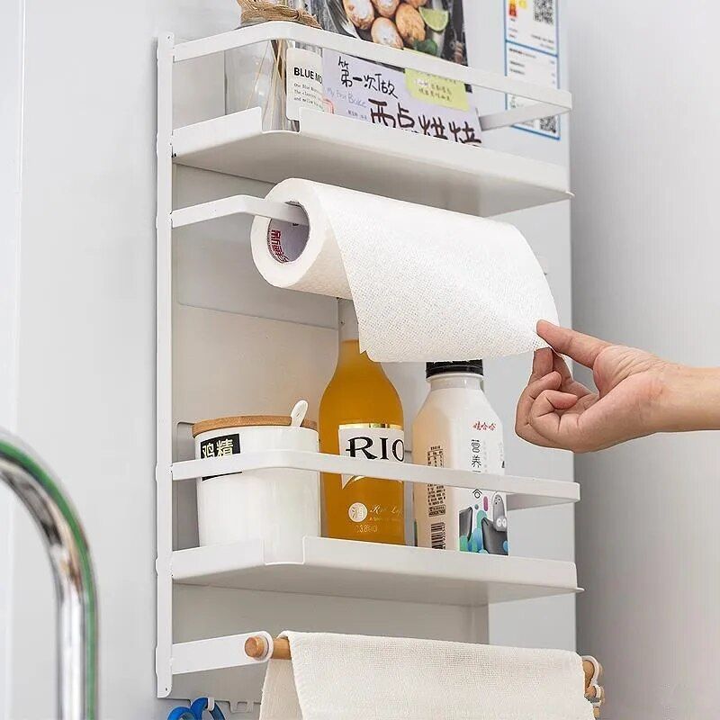 magnetic fridge shelf paper towel holder, view 7 - MRSLM