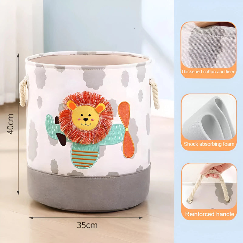 folding linen storage basket, view 5 - MRSLM