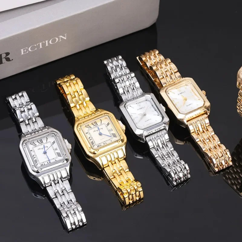 Women's silver square watch, view 5 - MRSLM