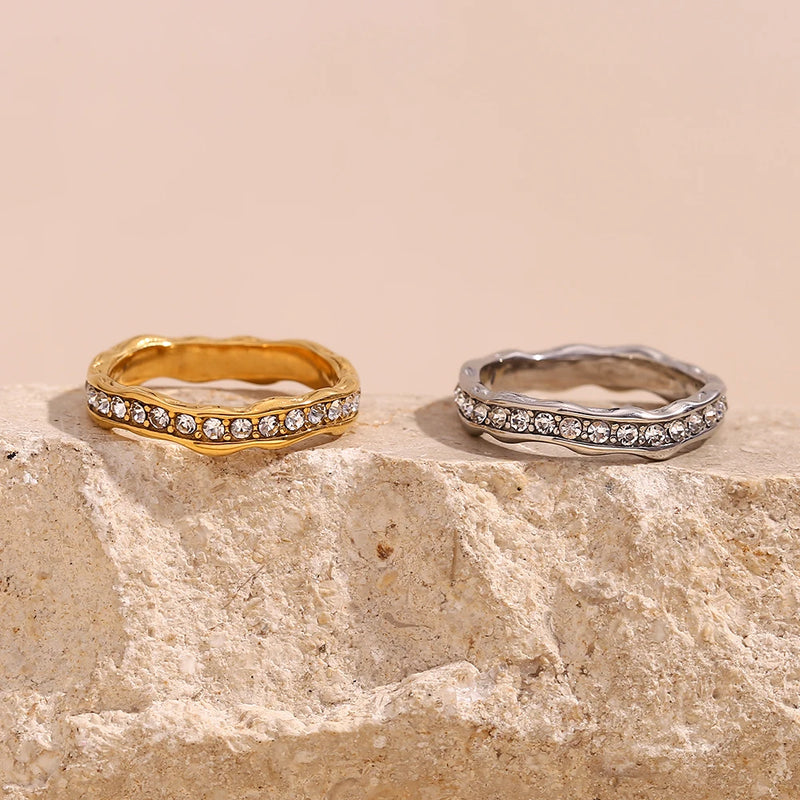 gold plated wave ring, view 7 - MRSLM