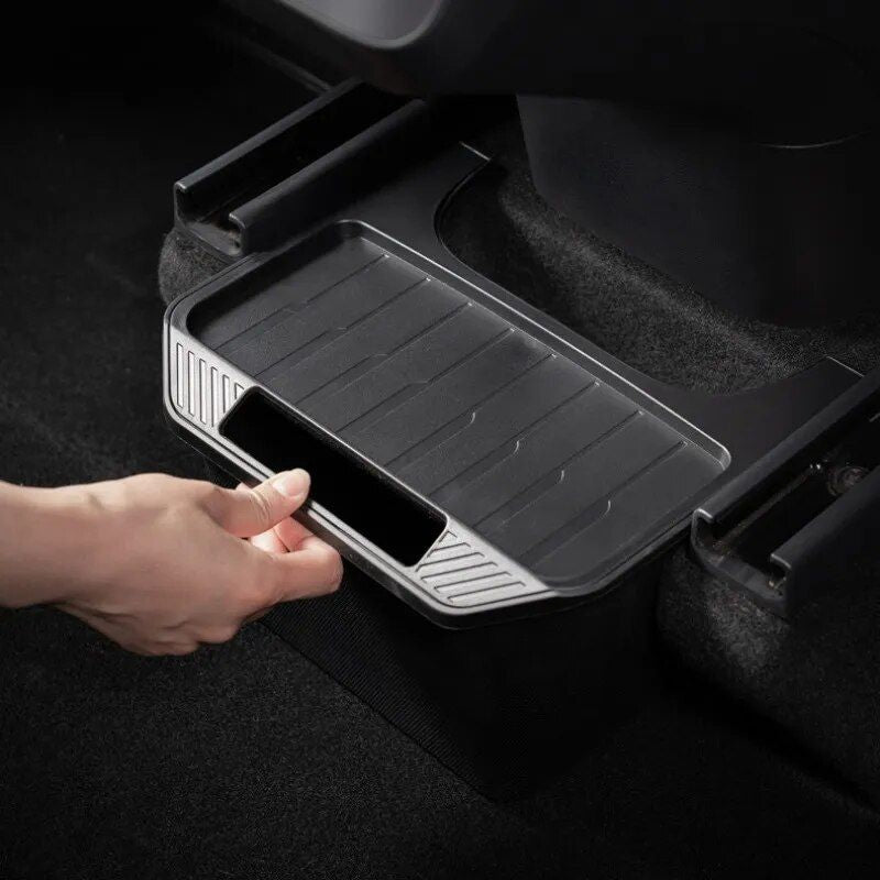 Tesla Model Y Under-Seat Storage Organizer with Built-in Trash Can