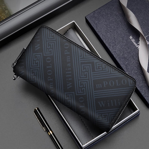 Men's genuine leather long wallet - MRSLM