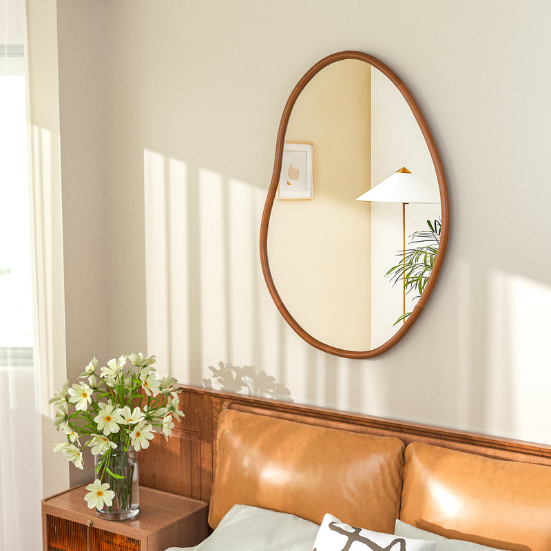 Mid century asymmetrical wall mirror, view 5 - MRSLM