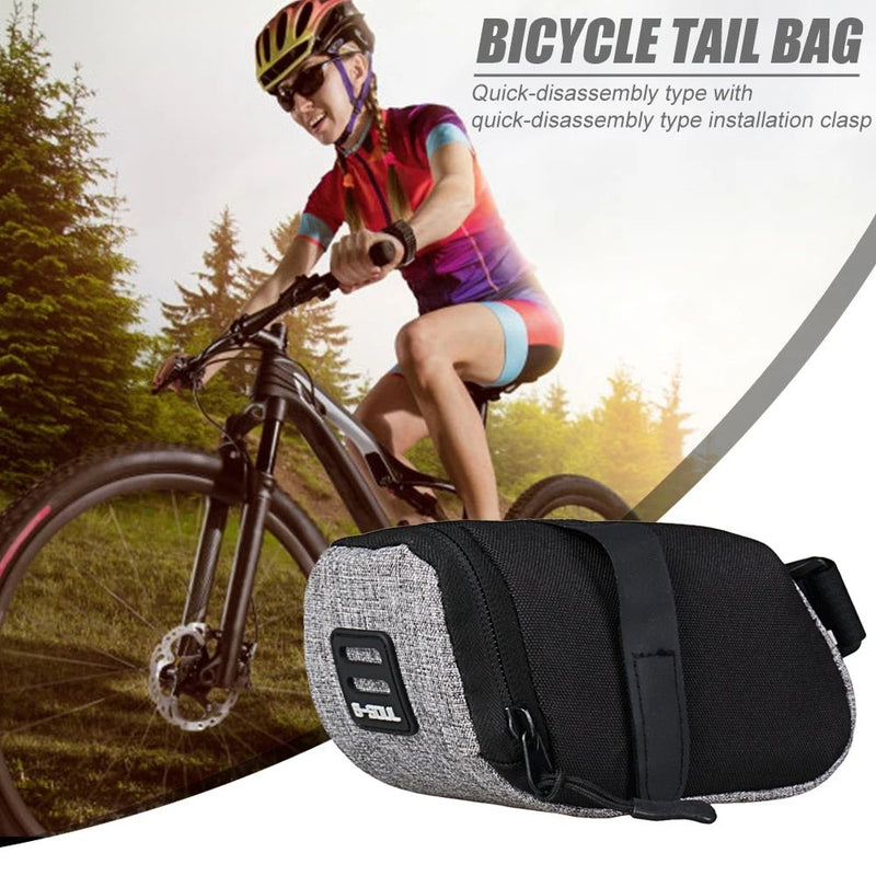 compact reflective cycling saddle bag, view 9 - MRSLM