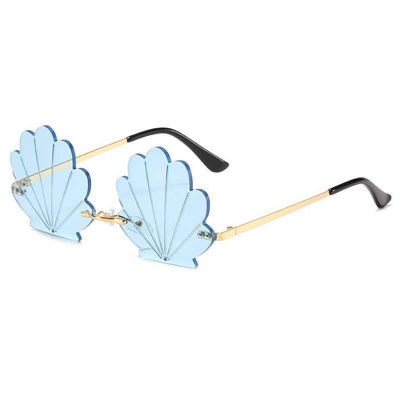 flower rimless retro sunglasses, view 5 - MRSLM