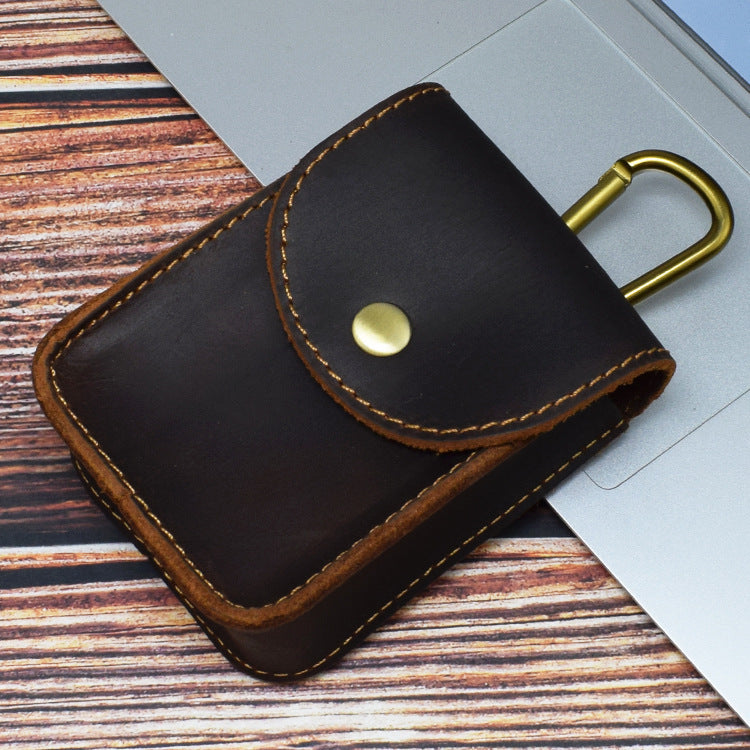 Crazy horse leather folding belt pouch, view 5 - MRSLM