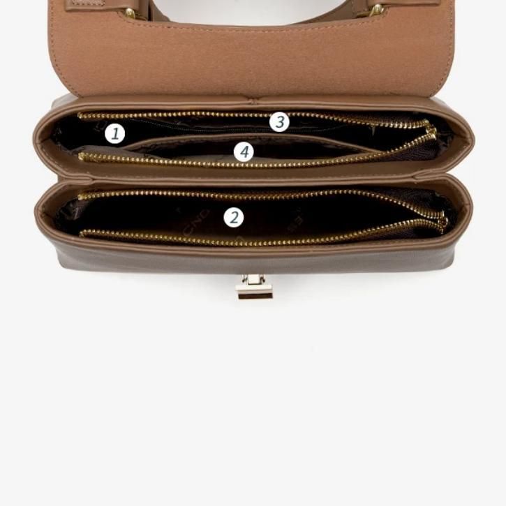 Bolsa de couro macio estilo satchel