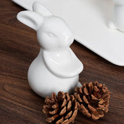 rabbit square ceramic plate, view 8 - MRSLM
