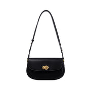 square cowhide texture shoulder bag, view 3 - MRSLM