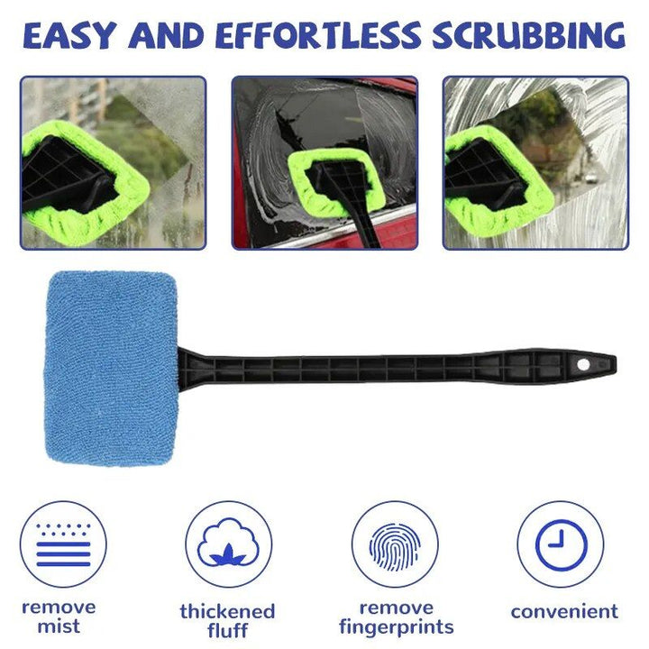 Long-Handle Car Window Cleaning Brush Kit