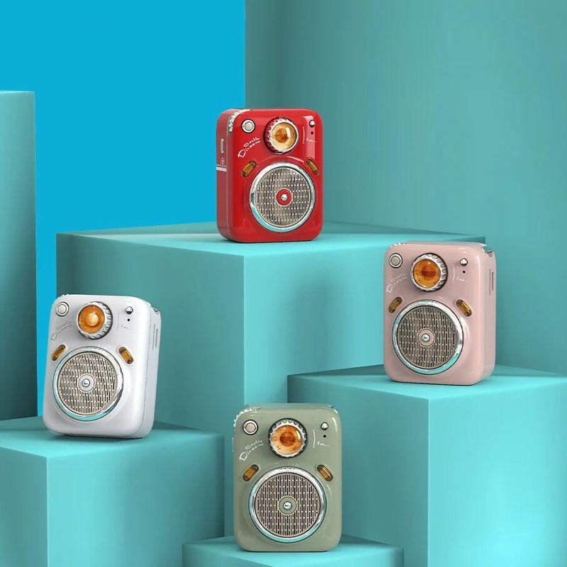 Mini alto-falantes retrô sem fio Bluetooth