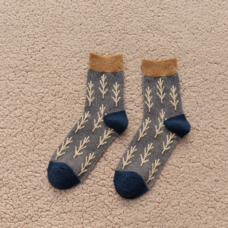 Retro-Wollsocken im koreanischen Stil