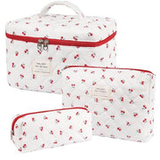 floral home storage cosmetic bag, view 2 - MRSLM