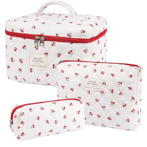 floral home storage cosmetic bag, view 2 - MRSLM