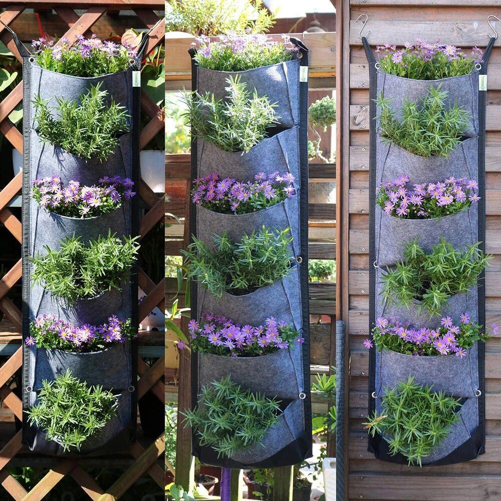 Wall-Mounted 6-Pocket Vertical Garden Planter – Perfect for Home Gardens