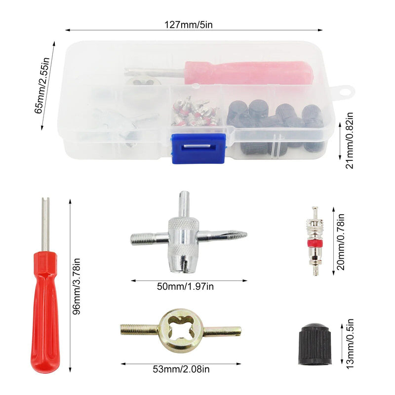 33-piece tire valve repair kit, view 4 - MRSLM