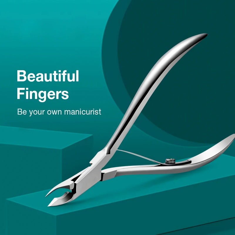 stainless steel nail cuticle nipper, view 3 - MRSLM
