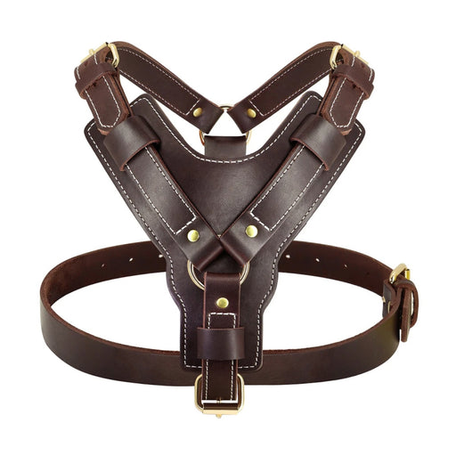 genuine leather dog harness - MRSLM