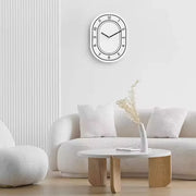 creative minimalist white wall clock, view 3 - MRSLM